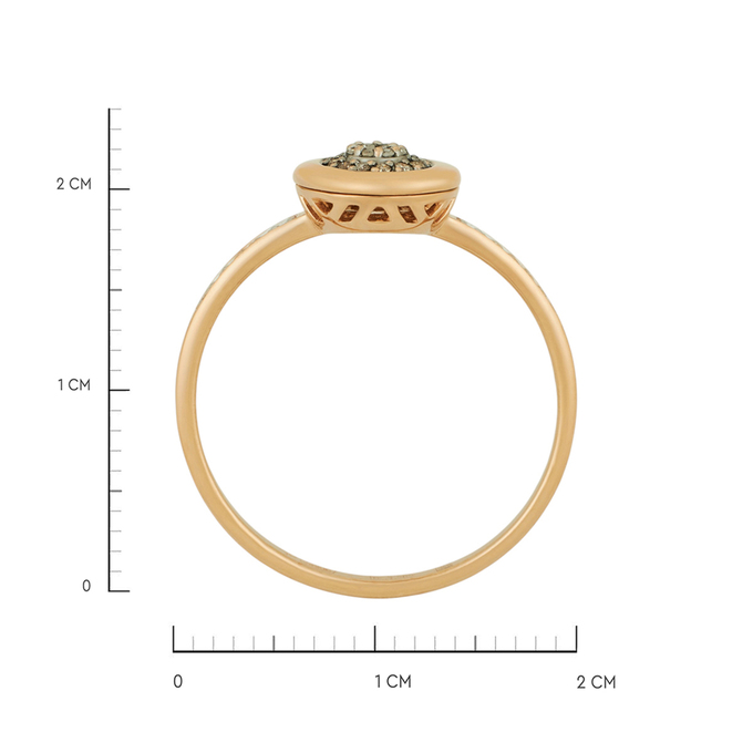 Кольцо из золота 585 пробы c бриллиантами, Л 3910 6799 за 34000