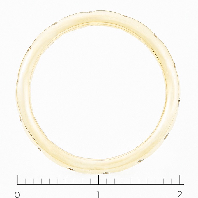 Кольцо из желтого золота 585 пробы c фианитами
