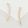 Серьги из золота 585 пробы c фианитами