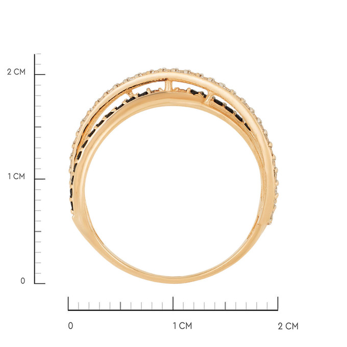 Кольцо из золота 585 пробы c фианитами, Л 1812 0408 за 21700