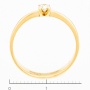 Кольцо из желтого золота 585 пробы c 1 бриллиантом Л73015371 фото 3