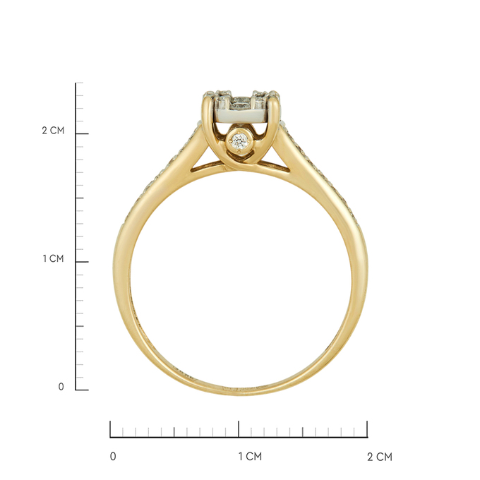Кольцо из золота 585 пробы c бриллиантами, Л 2212 5730 за 49600