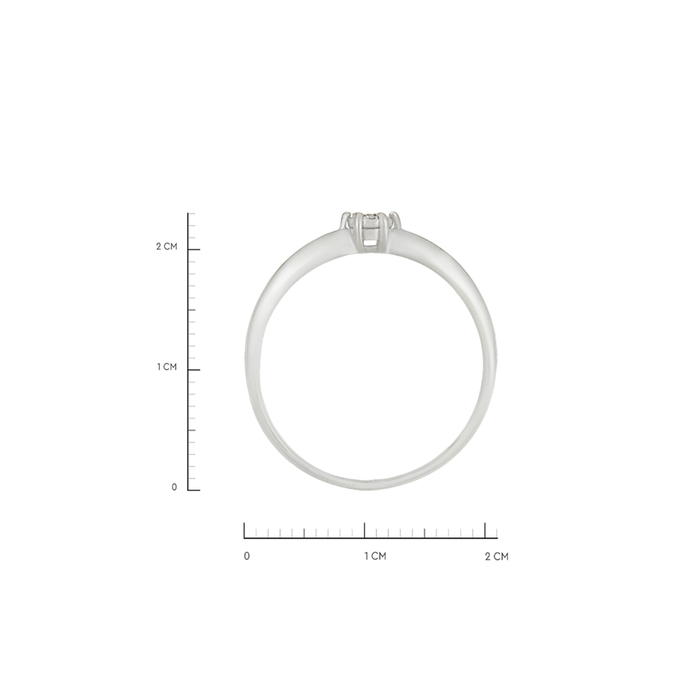 Кольцо из золота 585 пробы c бриллиантом, Л 2913 0910 за 17200