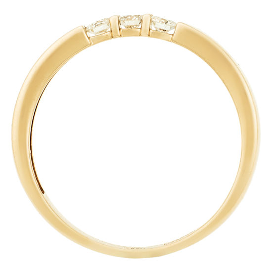 Кольцо из красного золота 585 пробы c 3 бриллиантами, Л37057731 за 19740