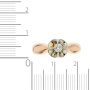 Кольцо из комбинированного золота 583 пробы c 1 бриллиантом Л33068580 фото 4