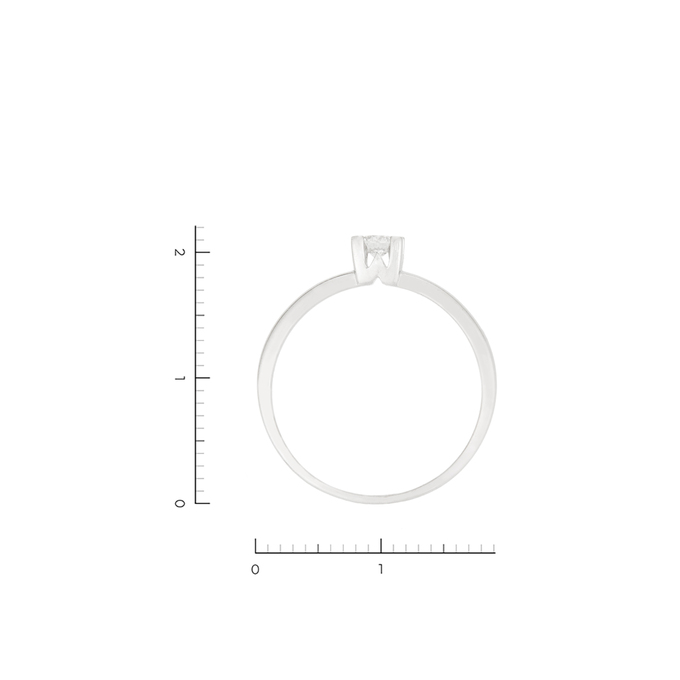 Кольцо из золота 585 пробы c 1 бриллиантом