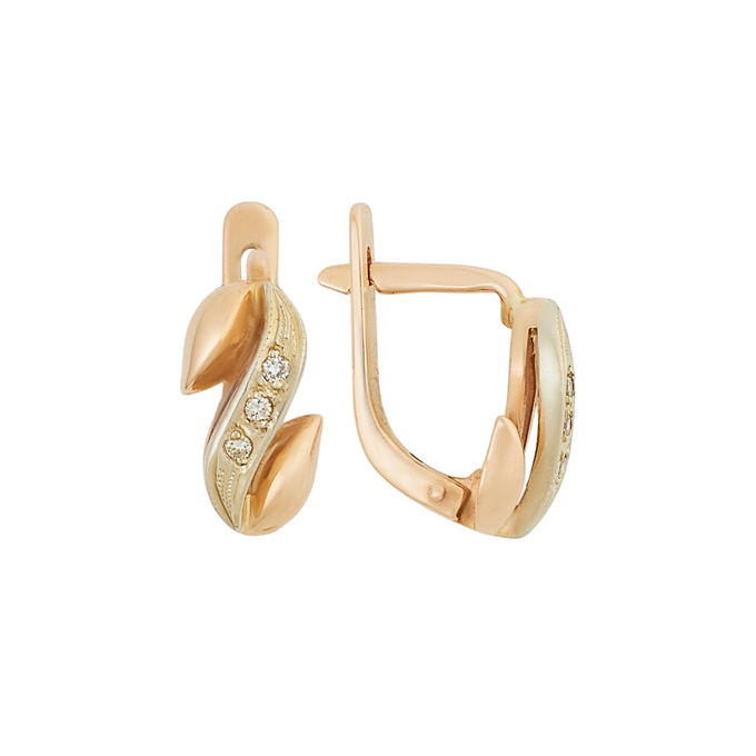 Серьги из золота 585 пробы с бриллиантами, Л 0513 6158 за 64000