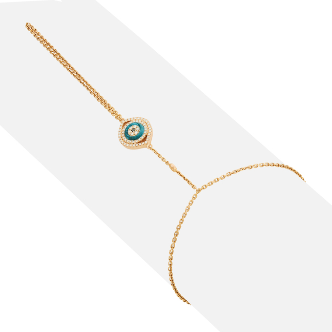 Браслет из золота 750 пробы c бриллиантами и синтетическим камнем, Л 0911 3681 за 69000