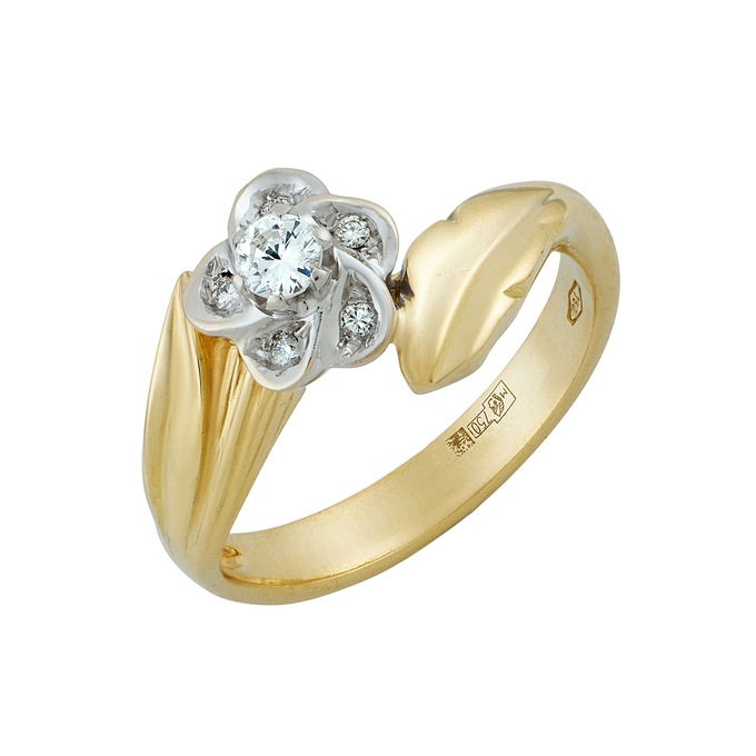 Кольцо из золота 750 пробы c бриллиантами, Л 2415 1209 за 113520