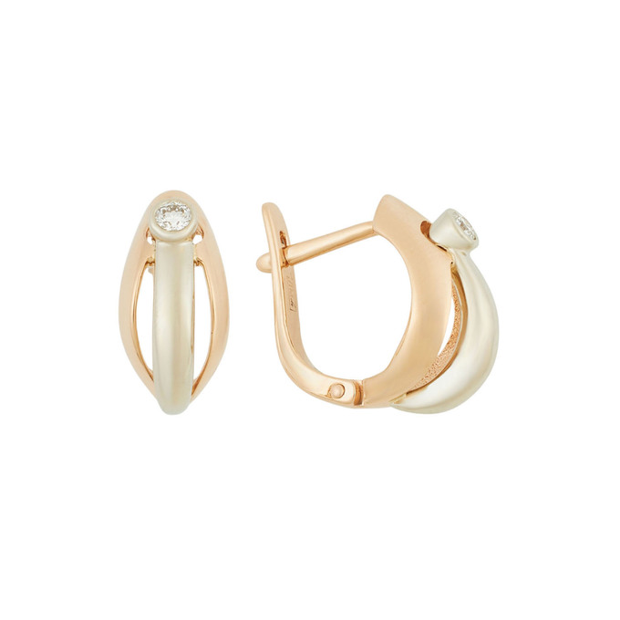 Серьги из золота 585 пробы с бриллиантами, Л 6601 8085 за 62400
