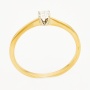 Кольцо из комбинированного золота 585 пробы c 1 бриллиантом Л23154791 фото 2