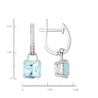 Серьги из золота 585 пробы c топазами и бриллиантами