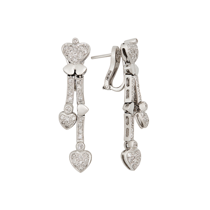 Серьги из золота 750 пробы c бриллиантами, Л 0910 9361 за 154800