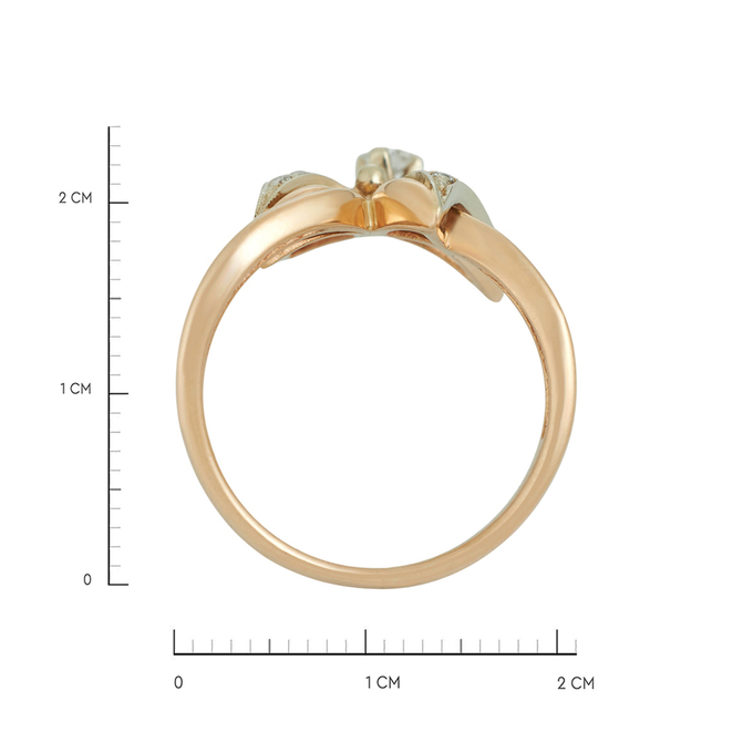 Кольцо из золота 585 пробы c бриллиантами, Л 5703 7352 за 65520