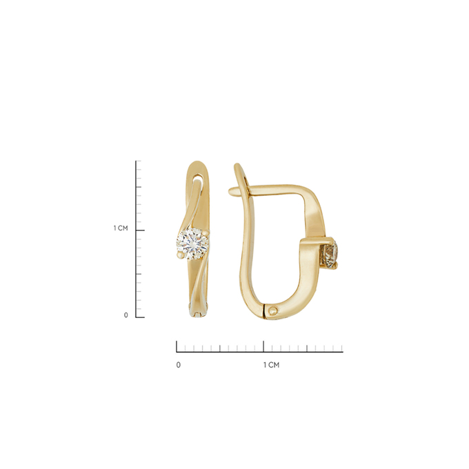 Серьги из золота 585 пробы c бриллиантами, Л 6700 0558 за 43120