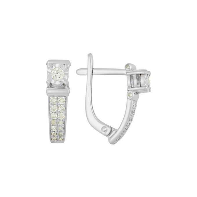 Серьги из золота 585 пробы c бриллиантами, Ц О007 1926 за 39920