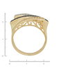 Кольцо из желтого золота 585 пробы c 78 бриллиантами