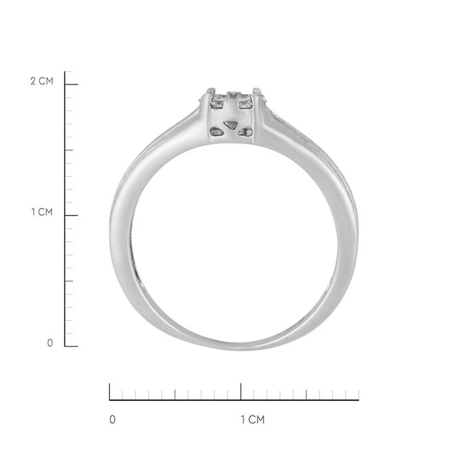Кольцо из золота 585 пробы c бриллиантами, Л 2812 1856 за 28720