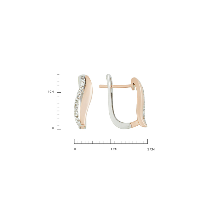 Серьги из золота 585 пробы c бриллиантами, К 0000 5356 за 30400