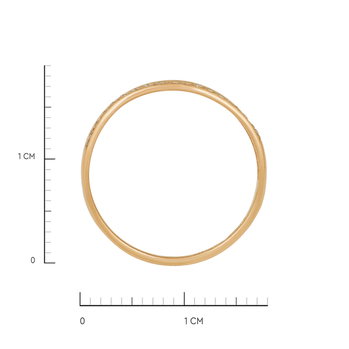 Кольцо из золота 585 пробы c фианитами