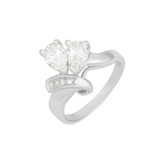 Кольцо из золота 585 пробы c бриллиантами