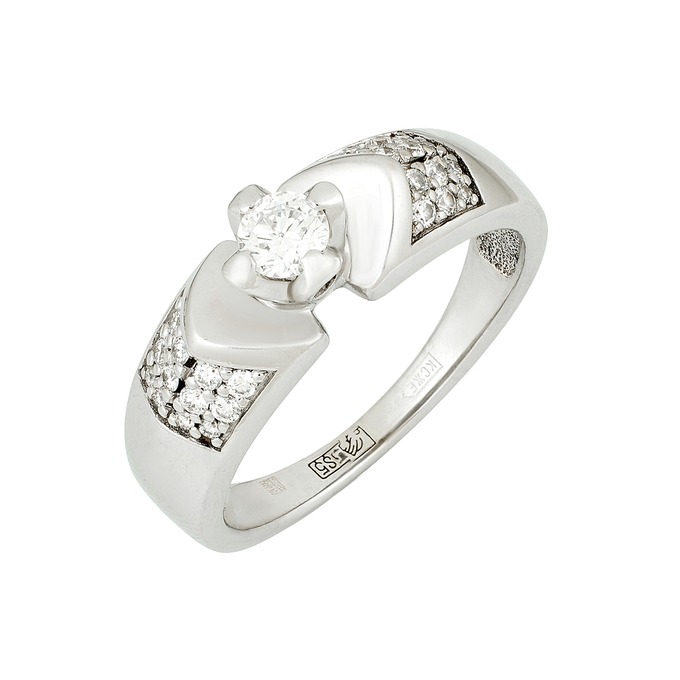 Кольцо из золота 585 пробы c бриллиантами, Л 0911 0354 за 83920