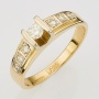 Кольцо из комбинированного золота 585 пробы c 7 бриллиантами Л57010717 фото 1