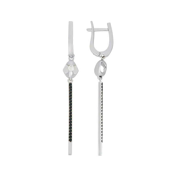 Серьги из золота 585 пробы c бриллиантами, Л 0615 8848 за 65000