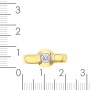 Кольцо из желтого золота 750 пробы c 1 бриллиантом 090853 фото 3