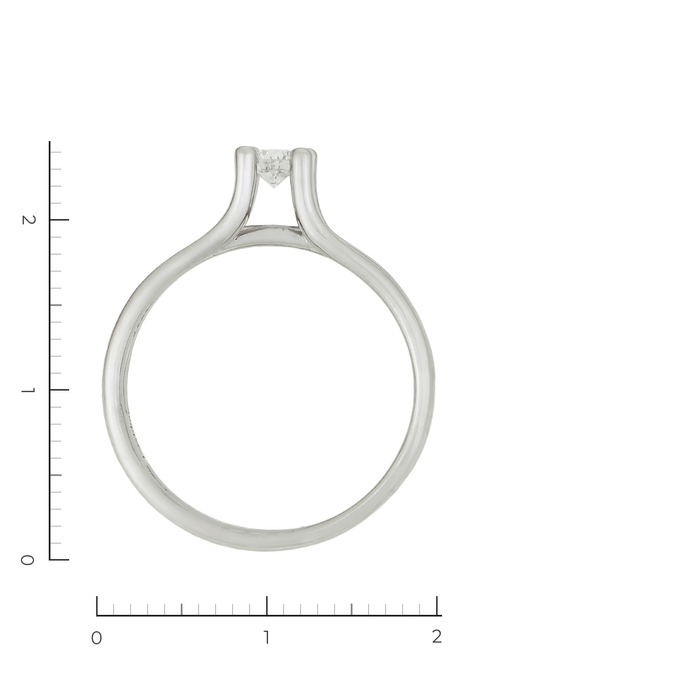 Кольцо из белого золота 585 пробы c 1 бриллиантом, Л 1115 5424 за 50100