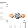 Кольцо из комбинированного золота 583 пробы c 1 бриллиантом 092499 фото 3
