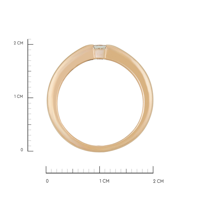 Кольцо из золота 585 пробы c бриллиантом, Л 2213 0691 за 45120