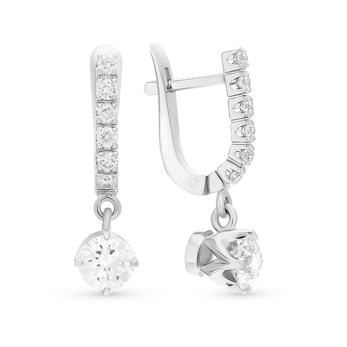 Серьги из золота 750 пробы c бриллиантами, Ц О007 1865 за 280000