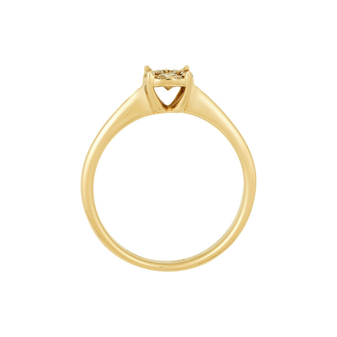 Кольцо из золота 585 пробы c бриллиантами