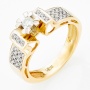 Кольцо из комбинированного золота 500 пробы c 31 бриллиантами Л62009326 фото 1