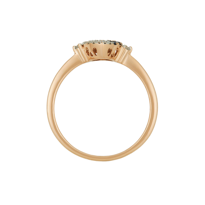 Кольцо из золота 585 пробы c топазом Лондон, бриллиантами и сапфирами, Л 0911 0635 за 23920