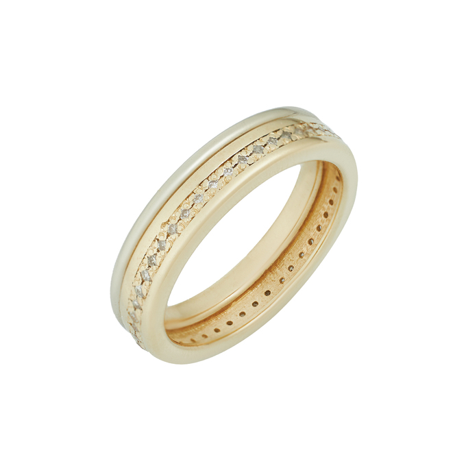 Кольцо из золота 585 пробы c бриллиантами