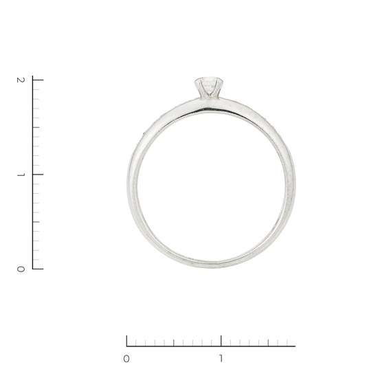 Кольцо из белого золота 585 пробы c 15 бриллиантами, Л39071730 за 10800