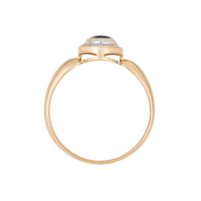 Кольцо из золота 585 пробы c сапфиром и бриллиантами, Л 2811 6531 за 56720