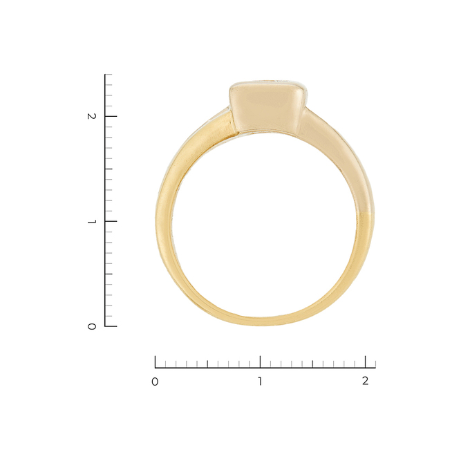 Кольцо из комбинированного золота 750 пробы c 1 бриллиантом, Л 7000 7967 за 147700