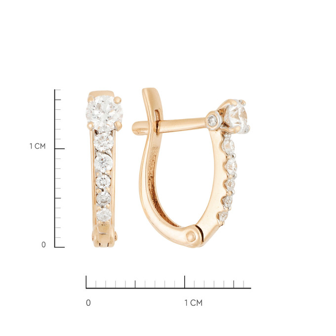 Серьги из золота 585 пробы с бриллиантами, Л 4508 7885 за 61900