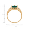 Кольцо из золота 585 пробы c хризопразом и фианитами