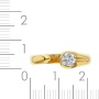 Кольцо из желтого золота 750 пробы c 1 бриллиантом 091855 фото 3