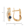 Серьги из золота 585 пробы c сапфирами и бриллиантами