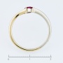 Кольцо из комбинированного золота 585 пробы c 1 рубином Л70003856 фото 4