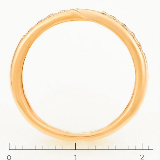 Кольцо из красного золота 585 пробы c фианитами, Л30124743 за 18360