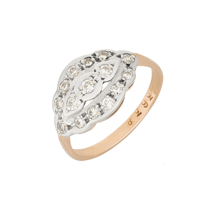 Кольцо из золота 583 пробы c бриллиантами, Л 3014 0064 за 58320