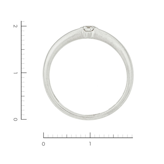 Кольцо из белого золота 585 пробы c 1 бриллиантом, Л31121944 за 20940