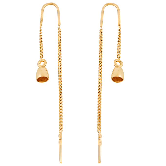 Серьги из красного золота 585 пробы