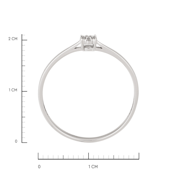 Кольцо из золота 585 пробы c бриллиантами, Л 4710 2176 за 14800